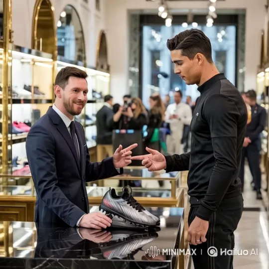 Messi and Ronaldo in Ultra-Realistic Boutique Scene – AI Generated Video | Hailuo AI