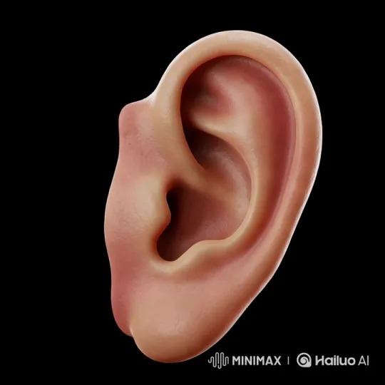 Dynamic Interaction of Sound Waves with a Realistic Ear – AI Generated Video | Hailuo AI
