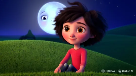 Pixar-Style Zainab Admires the Moonlit Night – AI Generated Video | Hailuo AI