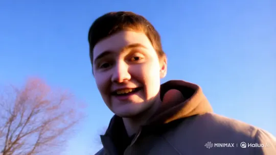 Young Man Climbs Hill with Determination and Achieves Success – AI Generated Video | Hailuo AI