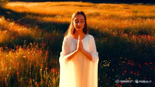 Ethereal Meadow: A Spiritual Journey in Light and Nature – AI Generated Video | Hailuo AI