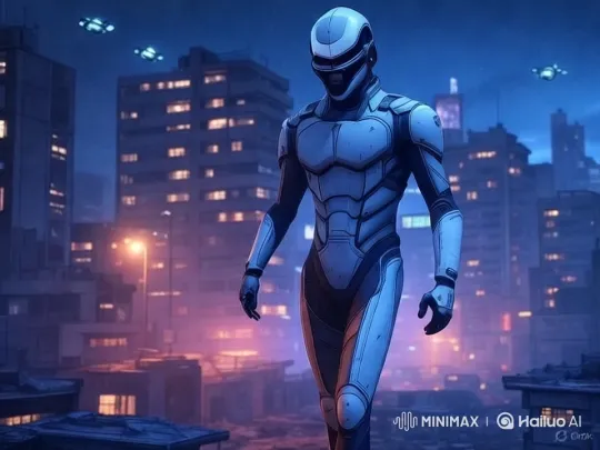 Neon-Lit Cityscape: A Determined Robot's Journey – AI Generated Video | Hailuo AI