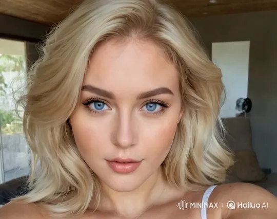 Blonde Influencer Showcases Elegant Room with Modern Aesthetic – AI Generated Video | Hailuo AI