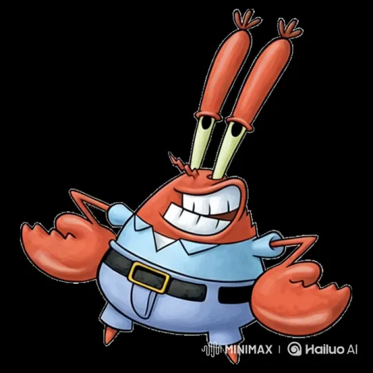 Mr. Krabs Joyfully Reacts to Floating Money – AI Generated Video | Hailuo AI
