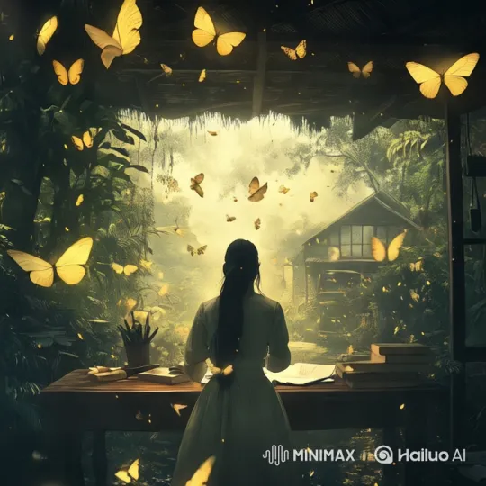 Dreamy Forest Scene with Girl and Butterflies – AI Generated Video | Hailuo AI