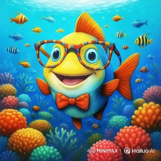 Vibrant Fish's Joyful Underwater Adventure – AI Generated Video | Hailuo AI
