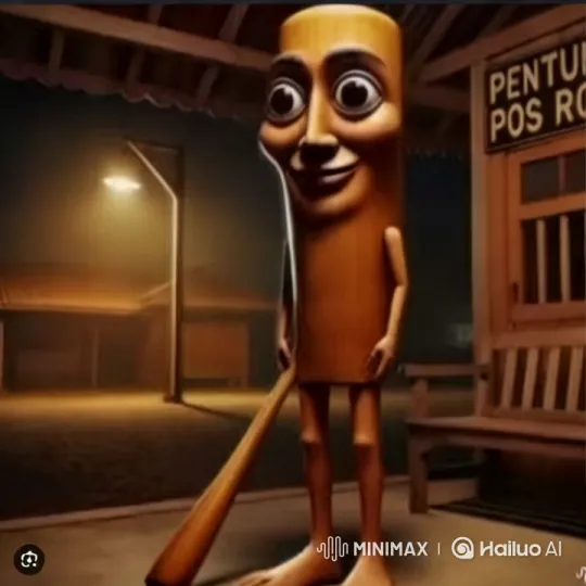 Nocturnal Figure with Bat on Dimly Lit Street – AI Generated Video | Hailuo AI