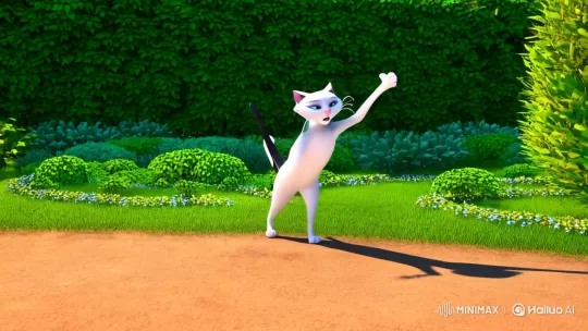 Cat's Garden Frolic Turns into Unexpected Feast – AI Generated Video | Hailuo AI