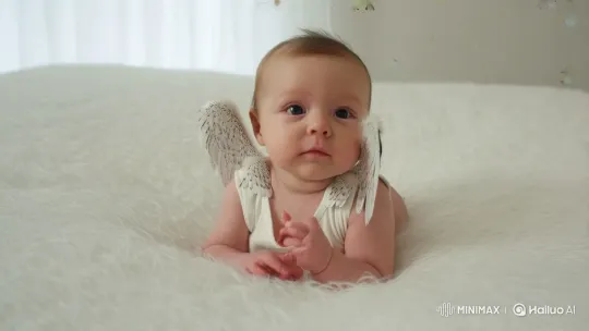 Baby Born with Angelic Wings – AI Generated Video | Hailuo AI