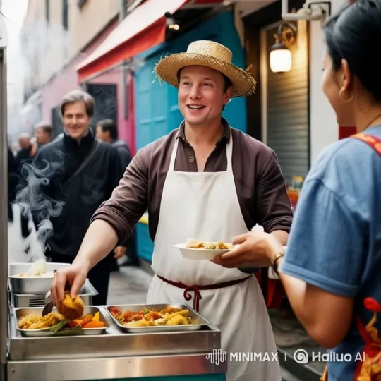 Joyful Street Food Vendor in Lively Urban Alley – AI Generated Video | Hailuo AI