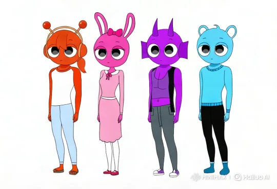 Vibrant Characters Perform Coordinated Jump – AI Generated Video | Hailuo AI