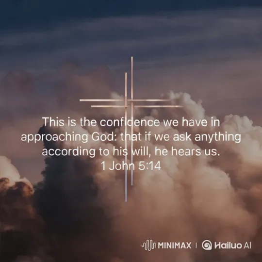 Tranquil Sky with Scripture: 1 John 5:14 – AI Generated Video | Hailuo AI