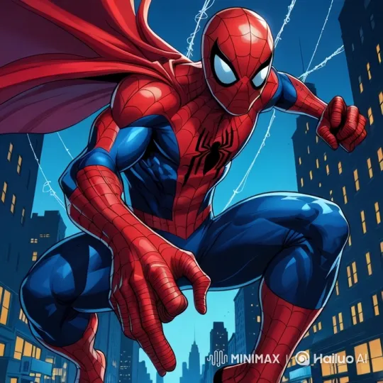 Spider-Man's Dusk City Swing: Heroic Leaps and Acrobatics – AI Generated Video | Hailuo AI