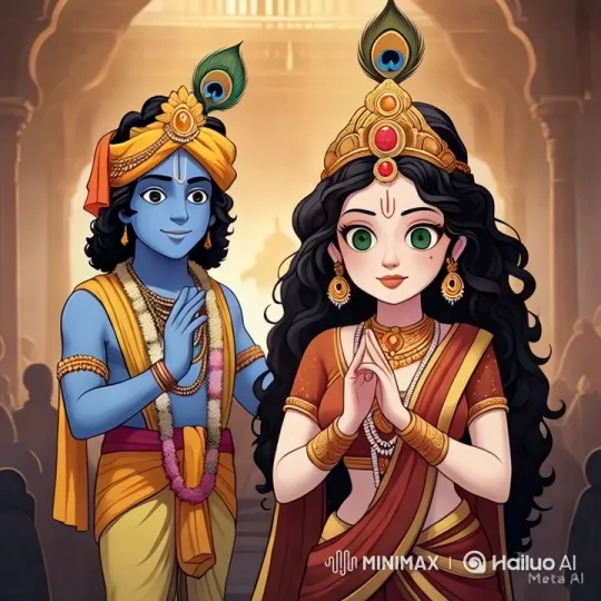 Draupadi's Miraculous Saree Extension in Divine Light – AI Generated Video | Hailuo AI