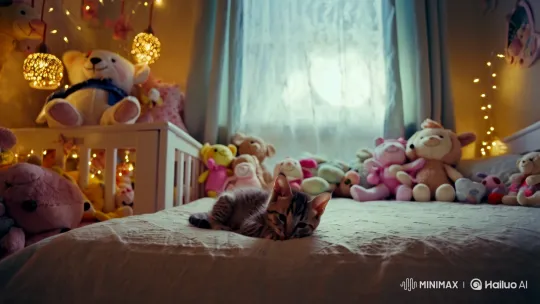 Magical Nursery with Peaceful Kitten and Lullaby Ambiance – AI Generated Video | Hailuo AI