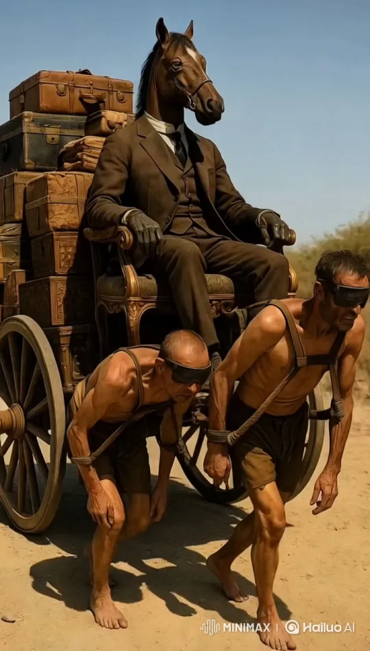 Authority Figure Supervises Struggle in Desert – AI Generated Video | Hailuo AI