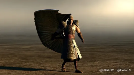 Towering Shinobi Dominates Scene with Power and Grace – AI Generated Video | Hailuo AI