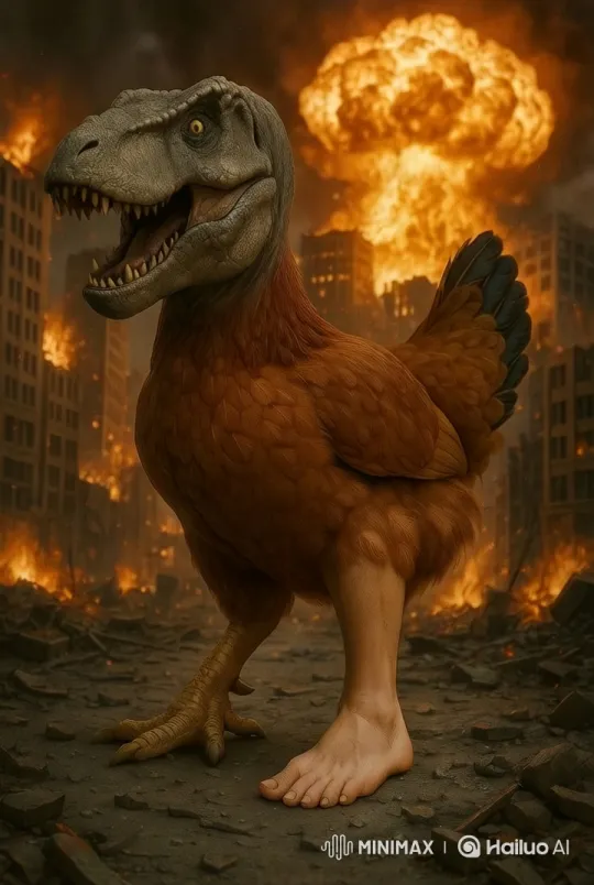 Post-Apocalyptic Hybrid Creature in Ruined Cityscape – AI Generated Video | Hailuo AI