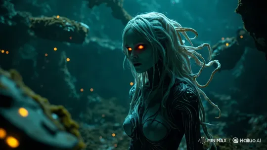 Alien Humanoid in Haunting Surreal Environment – AI Generated Video | Hailuo AI