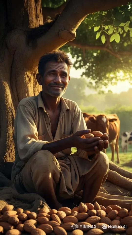 Rural Harmony: Cow, Owner, and Tranquil Village Life – AI Generated Video | Hailuo AI