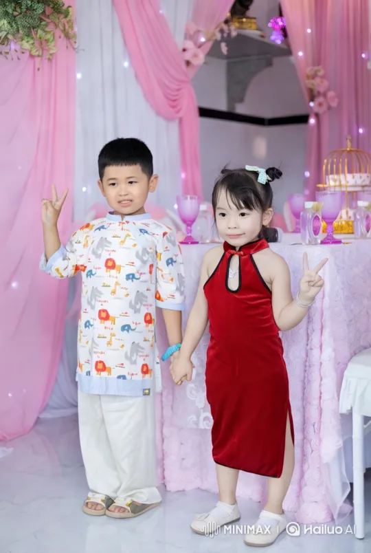 Children's Playful Kungfu Fight in Elegant Room – AI Generated Video | Hailuo AI