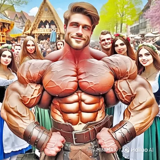 Bodybuilder Turns to Stone in Medieval Setting – AI Generated Video | Hailuo AI