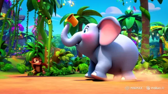 Animals Dance in Colorful Jungle Celebration – AI Generated Video | Hailuo AI