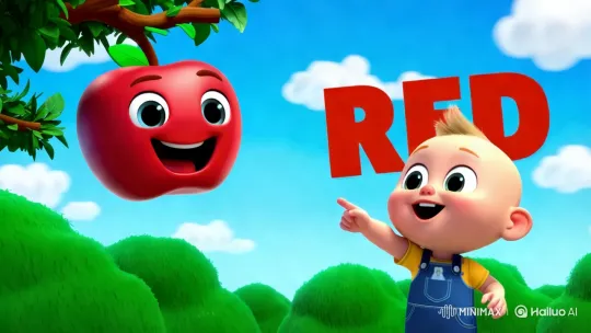 Joyful Animation: Apple, Toddler, and Sky's 'RED' – AI Generated Video | Hailuo AI