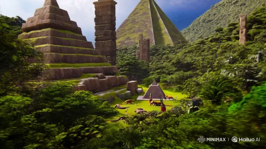 Alien Prehistoric World Blends Ancient Pyramids and Starships – AI Generated Video | Hailuo AI