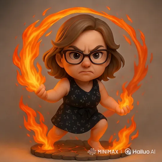 Girl Conjures Flames on Stone Platform - Aesthetic Short Clip – AI Generated Video | Hailuo AI