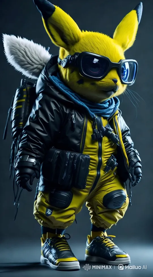 Pikachu Breakdances in Futuristic Outfit – AI Generated Video | Hailuo AI