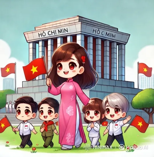 Children Celebrate Patriotism at Ho Chi Minh Mausoleum – AI Generated Video | Hailuo AI