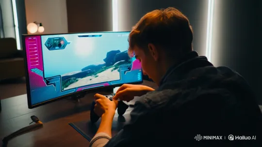 Gamer's Intense Focus and Victory in Warzone Gameplay – AI Generated Video | Hailuo AI