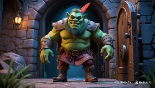 Ogre Opens Castle Door in Live2D Animation – AI Generated Video | Hailuo AI