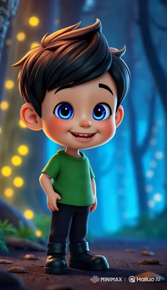 Curious Boy Discovers Sobbing in Enchanted Forest – AI Generated Video | Hailuo AI