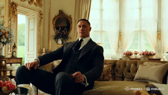 Sophisticated Gangster Showcases Elegant Calm in Luxury – AI Generated Video | Hailuo AI