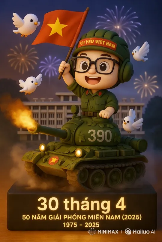 Proud Vietnamese Soldier with T-59 Tank in Patriotic Display – AI Generated Video | Hailuo AI