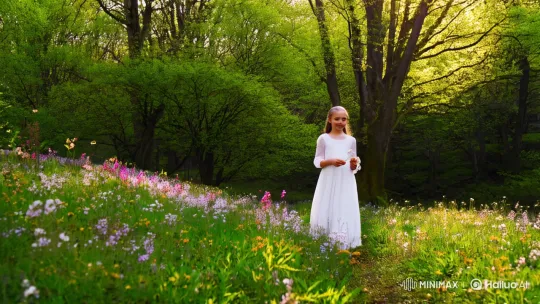 Spring Forest Serenity: Girl Amidst Nature's Beauty – AI Generated Video | Hailuo AI