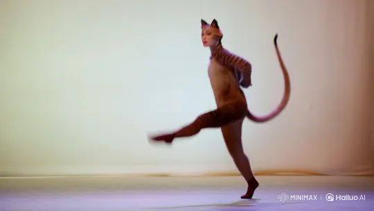 Feline Grace: Dreamy Dance with Whimsical Swings – AI Generated Video | Hailuo AI