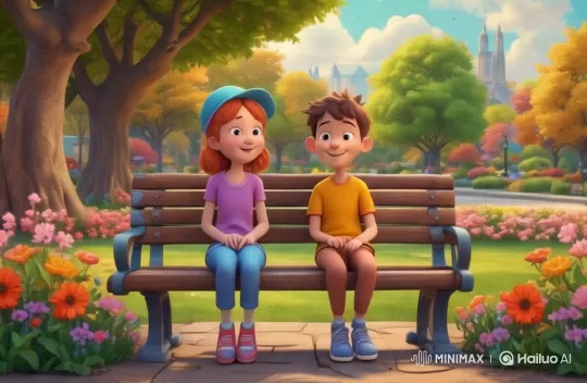 Children's Friendship in a Picturesque Park Setting – AI Generated Video | Hailuo AI