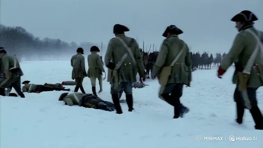 French Soldiers Retreat from Moscow Amid Harsh Winter, Cossacks Advance – AI Generated Video | Hailuo AI
