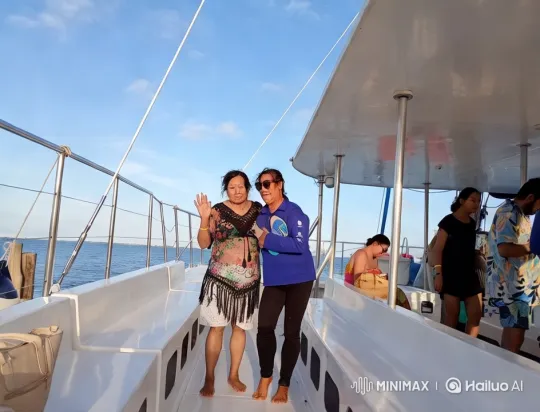 Kung Fu Fight on a Calm Sea Boat – AI Generated Video | Hailuo AI