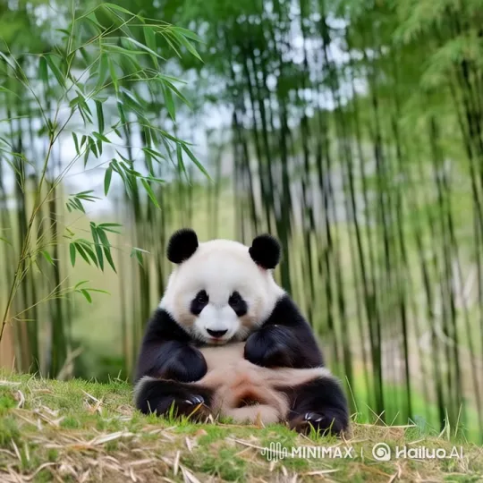 Panda on Hill: Serene Nature's Harmony – AI Generated Video | Hailuo AI