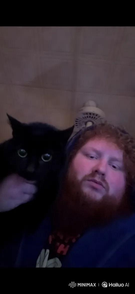 Person Enjoying Waffles with Playful Cat – AI Generated Video | Hailuo AI