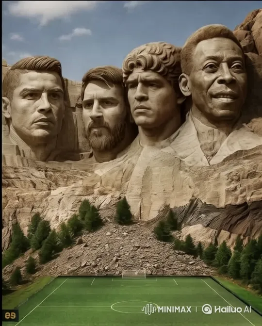 Carved Heads on Mountain Engage in Dynamic Interaction – AI Generated Video | Hailuo AI