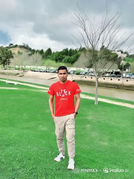 Man Drinks as Tiger Moves Gracefully in Park – AI Generated Video | Hailuo AI