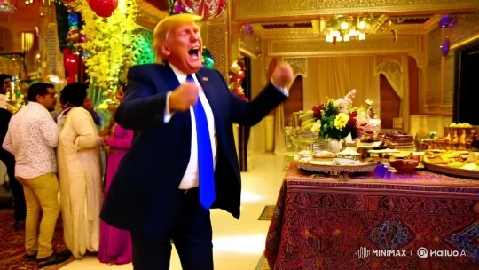 Trump Dances, Putin Dines at Lavish Persian Celebration – AI Generated Video | Hailuo AI