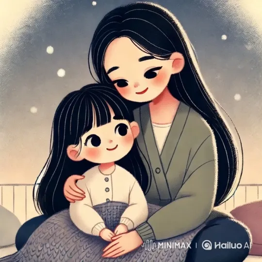 Mother and Child Share Intimate Embrace – AI Generated Video | Hailuo AI