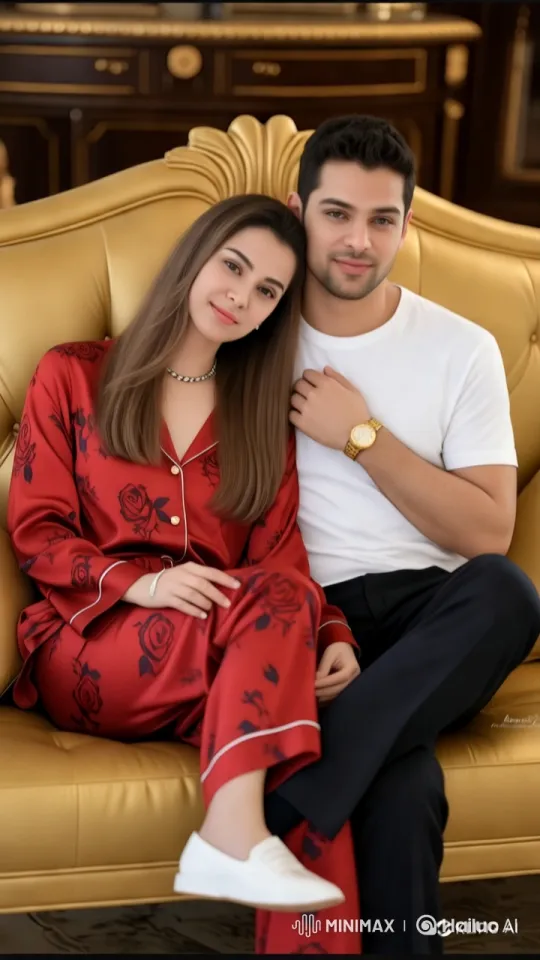 Intimate Moment of a Couple on a Luxurious Sofa – AI Generated Video | Hailuo AI