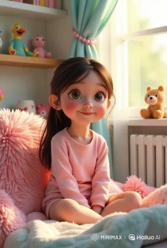 Peaceful Relaxation: Young Girl Rests in Cozy Bedroom – AI Generated Video | Hailuo AI